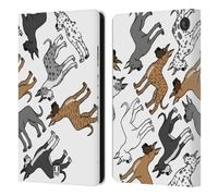 Head Case Designs Great Dane Dog Breed Patterns 2 Leather Wallet Case Compatible With Amazon Fire 7 2022
