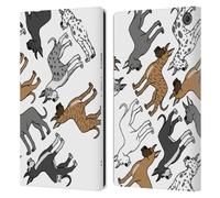 Head Case Designs Great Dane Dog Breed Patterns 2 Leather Wallet Case Compatible With Amazon Fire Max 11 2023