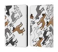 Head Case Designs Great Dane Dog Breed Patterns 2 Leather Wallet Case Compatible With Amazon Kindle Paperwhite 6