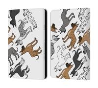 Head Case Designs Great Dane Dog Breed Patterns 2 Leather Wallet Case Compatible With Amazon Kindle 11th Gen 6in 2022
