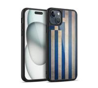 Head Case Designs Greece Greek Hellenic Football Grunge Country Flags 1 Gel Armour Case [Military Grade Protection] Compatible With Apple iPhone 15 Plus