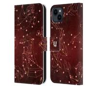 Head Case Designs Greek Mythology Gods Constellation Patterns Leather Wallet Case Compatible With Apple iPhone 15 Plus