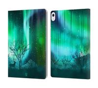 Head Case Designs Green Forest Grove Northern Lights Leather Wallet Case Compatible With Apple iPad Air 13 2024/2025