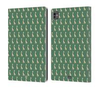 Head Case Designs Green Giraffe Tangram Animal Prints Leather Wallet Case Compatible With Apple iPad Pro 11 M4/M5 2024/2025