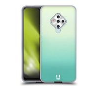 Head Case Designs Green Ombre Soft Gel Case and Matching Wallpaper Compatible With Vivo X50e 5G