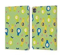 Head Case Designs Green Pear Fruit Patterns Batch 2 Leather Wallet Case Compatible With Apple iPad Pro 13 M4 2024
