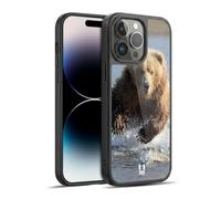 Head Case Designs Grizzly Bear Jumping Wildlife Gel Armour Case [Military Grade Protection] Compatible With Apple iPhone 14 Pro Max