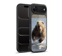 Head Case Designs Grizzly Bear Jumping Wildlife Gel Armour Case [Military Grade Protection] Compatible With Apple iPhone 17 Air