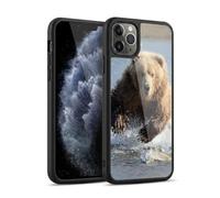 Head Case Designs Grizzly Bear Jumping Wildlife Gel Armour Case [Military Grade Protection] Compatible With Apple iPhone 11 Pro Max
