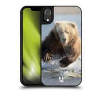 Head Case Designs Grizzly Bear Jumping Wildlife Gel Armour Case [Military Grade Protection] Compatible With Apple iPhone XR