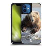 Head Case Designs Grizzly Bear Jumping Wildlife Gel Armour Case [Military Grade Protection] Compatible With Apple iPhone 12 / iPhone 12 Pro