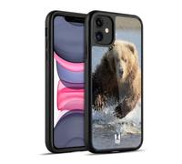 Head Case Designs Grizzly Bear Jumping Wildlife Gel Armour Case [Military Grade Protection] Compatible With Apple iPhone 11