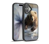Head Case Designs Grizzly Bear Jumping Wildlife Gel Armour Case [Military Grade Protection] Compatible With Apple iPhone 17