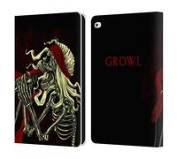 Head Case Designs Growl Skull Of Rock Leather Wallet Case Compatible With Apple iPad Air 2 (2014)