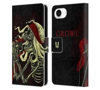 Head Case Designs Growl Skull Of Rock Leather Wallet Case Compatible With Apple iPhone 16e