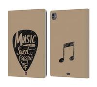 Head Case Designs Guitar Pick All About Music Leather Wallet Case Compatible With Apple iPad Pro 13 M4 2024