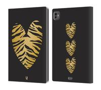 Head Case Designs Heart Grand As Gold Leather Wallet Case Compatible With Apple iPad Pro 11 M4 2024