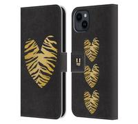 Head Case Designs Heart Grand As Gold Leather Wallet Case Compatible With Apple iPhone 15 Plus