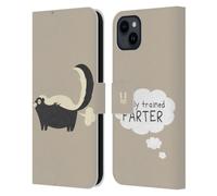 Head Case Designs Highly Trained Farter Little Doses Of Nonsense And Randomness Leather Wallet Case Compatible With Apple iPhone 15 Plus