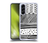 Head Case Designs Horizontal Mix Black And White Doodle Patterns Gel Case [Military Grade Protection] Compatible With Samsung Galaxy A56 5G