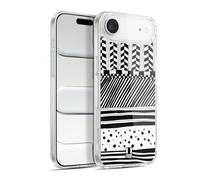 Head Case Designs Horizontal Mix Black And White Doodle Patterns Gel Case [Military Grade Protection] Compatible with Apple iPhone 17 Air and Compatible with MagSafe