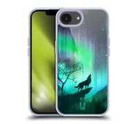 Head Case Designs Howling Wolf Northern Lights Gel Case [Military Grade Protection] Compatible with Apple iPhone 16e and Compatible with MagSafe
