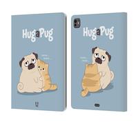 Head Case Designs Hug Piper The Pug Leather Wallet Case Compatible With Apple iPad Pro 13 M4 2024