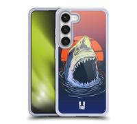 Head Case Designs Hungry Shark Sea Monsters Gel Case [Military Grade Protection] Compatible with Samsung Galaxy S23 5G and Compatible with MagSafe