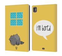 Head Case Designs I'm Bored Wilbur The Cat Leather Wallet Case Compatible With Apple iPad Pro 11 M4 2024