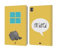 Head Case Designs I'm Bored Wilbur The Cat Leather Wallet Case Compatible With Apple iPad Pro 13 M4 2024
