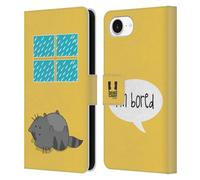 Head Case Designs I'm Bored Wilbur The Cat Leather Wallet Case Compatible With Apple iPhone 16e