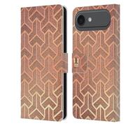 Head Case Designs Isometric Tile Textured Art Deco Patterns Leather Wallet Case Compatible With Apple iPhone 17 Air