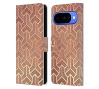 Head Case Designs Isometric Tile Textured Art Deco Patterns Leather Wallet Case Compatible With Google Pixel 10