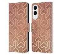 Head Case Designs Isometric Tile Textured Art Deco Patterns Leather Wallet Case Compatible With Samsung Galaxy S25 Edge