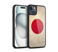 Head Case Designs Japan Japanese Nippon Nisshoki Football Vintage Flags Gel Armour Case [Military Grade Protection] Compatible With Apple iPhone 15 Plus
