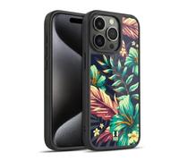 Head Case Designs Jungle Tropical Prints Gel Armour Case [Military Grade Protection] Compatible With Apple iPhone 15 Pro