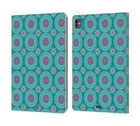 Head Case Designs Kaleidoscope Bursts Bohemian Patterns Leather Wallet Case Compatible With Apple iPad Pro 13 M4 2024