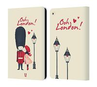 Head Case Designs Kiss A Queen's Guard London Best Leather Wallet Case Compatible With Apple iPad Air 2 (2014)