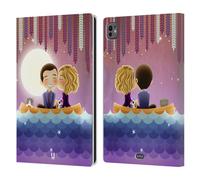 Head Case Designs Kiss In The Moonlight Aglow With Love Leather Wallet Case Compatible With Apple iPad Pro 11 M4/M5 2024/2025