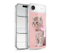 Head Case Designs Kitten With Pink Bow Cats Gel Case [Military Grade Protection] Compatible with Apple iPhone 17 Air and Compatible with MagSafe