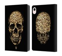 Head Case Designs Leopard Skulls In Animal Prints Leather Wallet Case Compatible With Apple iPad mini (2021/2024)