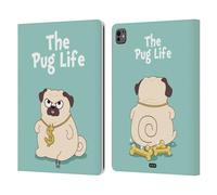 Head Case Designs Life Sky Blue Piper The Pug Leather Wallet Case Compatible With Apple iPad Pro 13 M4 2024