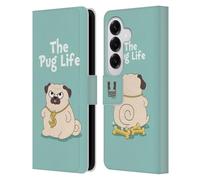 Head Case Designs Life Sky Blue Piper The Pug Leather Wallet Case Compatible With Samsung Galaxy S26