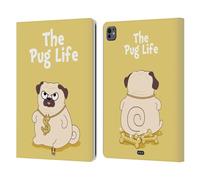 Head Case Designs Life Yellow Piper The Pug Leather Wallet Case Compatible With Apple iPad Pro 13 M4 2024