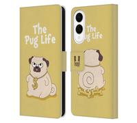 Head Case Designs Life Yellow Piper The Pug Leather Wallet Case Compatible With Samsung Galaxy S25 Edge