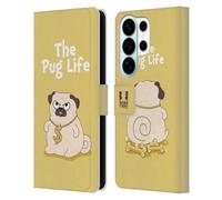 Head Case Designs Life Yellow Piper The Pug Leather Wallet Case Compatible With Samsung Galaxy S26 Ultra
