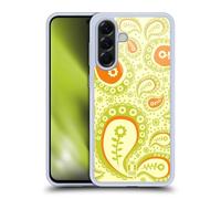 Head Case Designs Light Yellow Paisley Patterns Series 2 Gel Case [Military Grade Protection] Compatible With Samsung Galaxy A56 5G