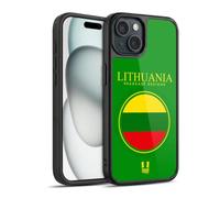 Head Case Designs Lithuania Lithuanian Lietuvos Flag Flag Patches Set 2 Gel Armour Case [Military Grade Protection] Compatible With Apple iPhone 15