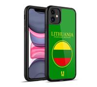 Head Case Designs Lithuania Lithuanian Lietuvos Flag Flag Patches Set 2 Gel Armour Case [Military Grade Protection] Compatible With Apple iPhone 11