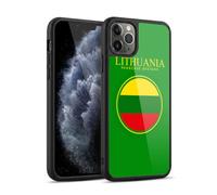 Head Case Designs Lithuania Lithuanian Lietuvos Flag Flag Patches Set 2 Gel Armour Case [Military Grade Protection] Compatible With Apple iPhone 11 Pro Max